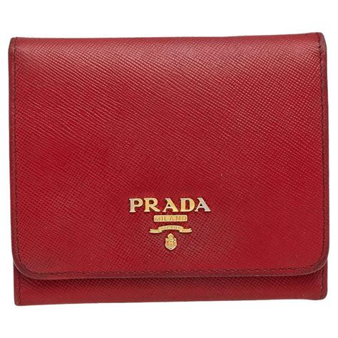 prada saffiano leather cardholder red|prada saffiano long wallet.